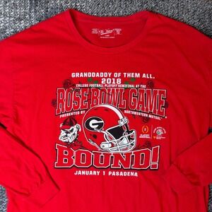 The Victory Georgia Bulldogs 2018 Rose Bowl Game Bound Red Long Sleeve Shirt XL
